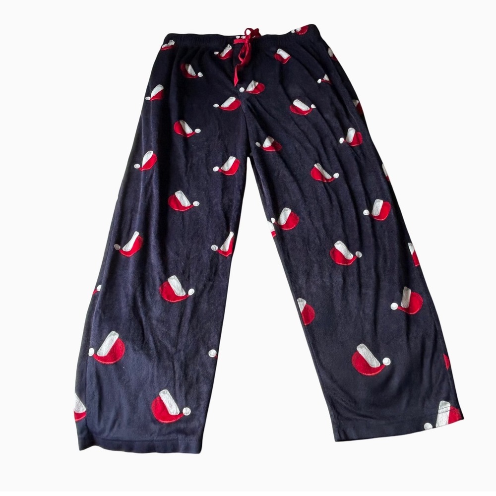 Varsity Sleepwear Mens Pajama Pants XL Santa Hats‎ Holiday Loungewear